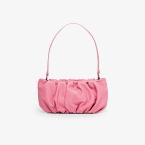 Staud Ruched Bean Convertible Top Handle Clutch Leather Bag NWOT